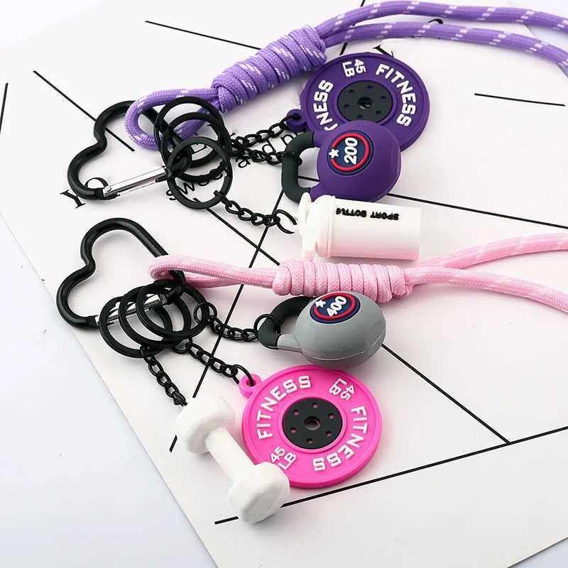 3DMini Dumbbell Fitness Kettle Keychain for Women Fashion Bag Pendant Fitness Enthusiast Bag Car Key Charm Decoration Gift M251215