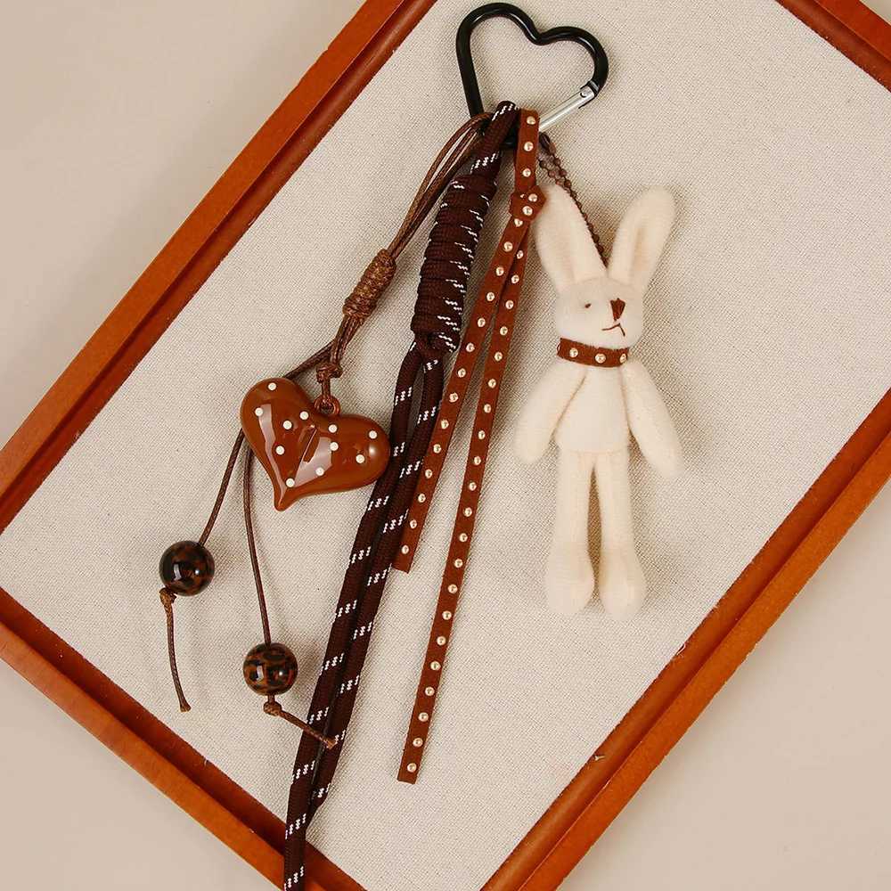 Cartoon Little Rabbit Keychain Heart Shape Pendant Bag Hanging Piece Cute Accessories Gift A276 M251215