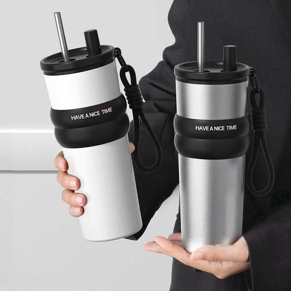 Large Capaci Stainless Steel Thermos Cup For Car Womens St Cup Mens Coffee Thermos Kids Travel Mug Gift Box H251215