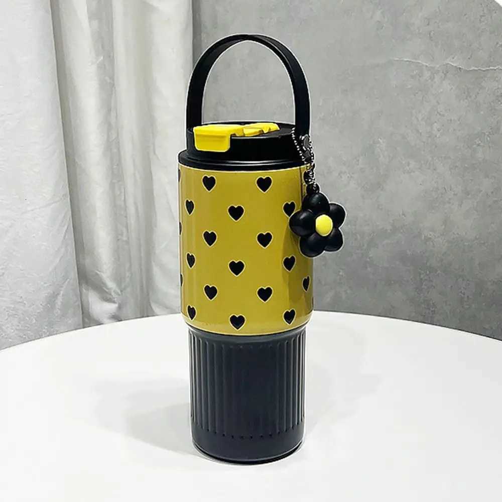 Creative Thermal Water Bottle Portable 750ML Outdoor Insulated Mug Double Wall Leak-proof Coffee Tumbler with Handle Kitchenware H251215