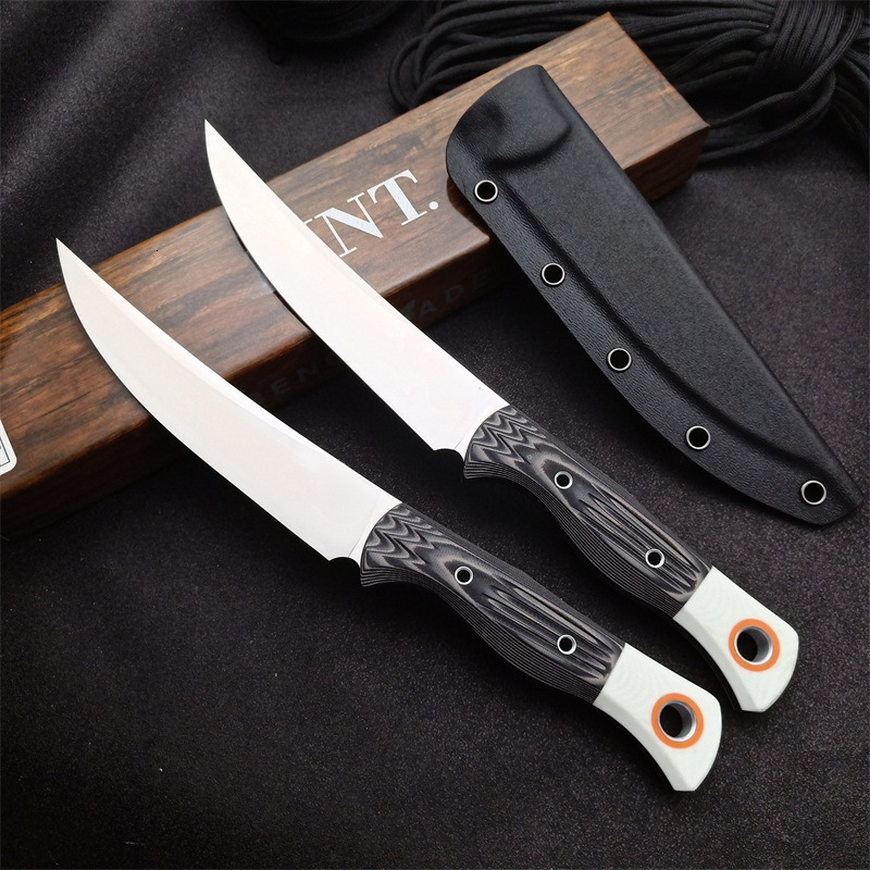 Meatcrafter High-Strength Large Straight Knife Durable D2 Steel Blade Outdoor Camping Survival Knife Hunting Tool