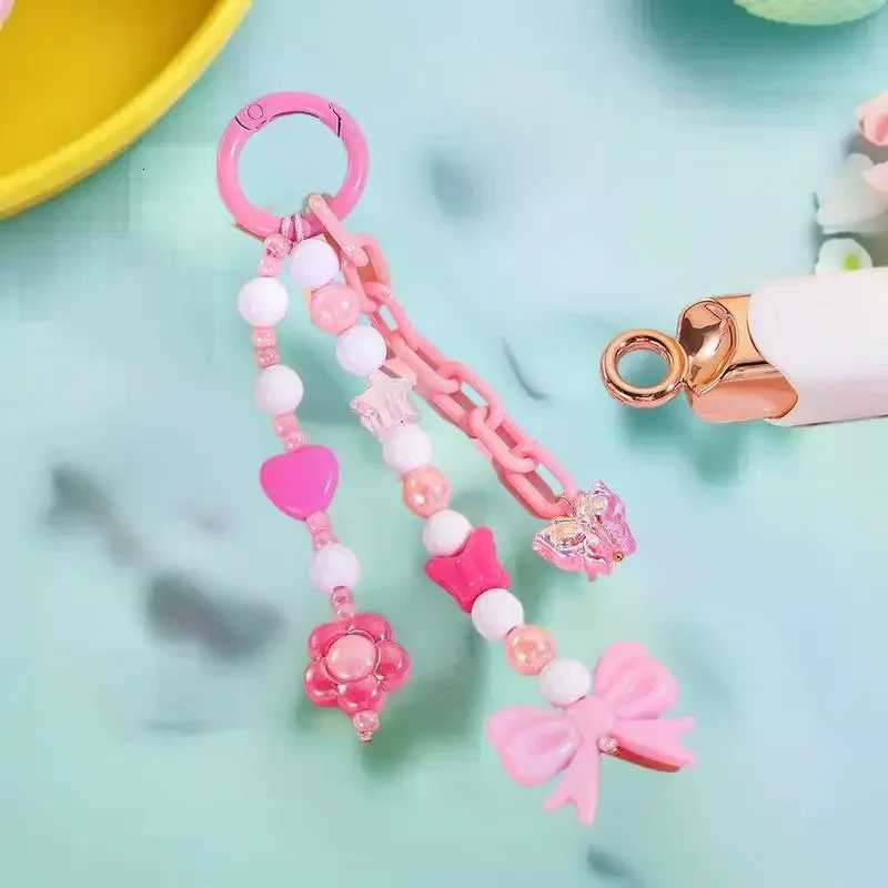 Trendsetting Beaded Keychain in Y2K Style Personalized Phone Lanyard s Bag Charm Key Hanging Accessory M251215