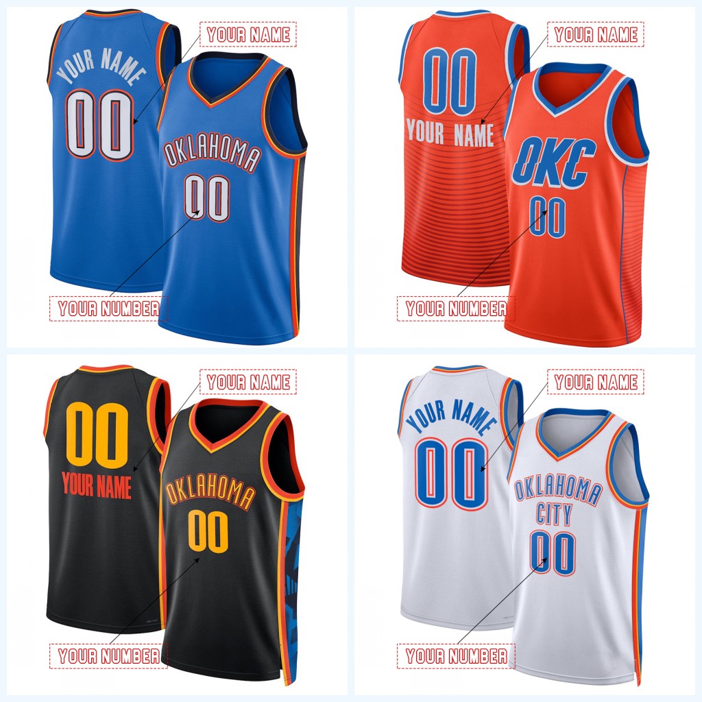 Custom 2025-26 City Basketball Jersey Shai Gilgeous-Alexander Jalen Williams Chet Holmgren Alex Caruso Luguentz Dort