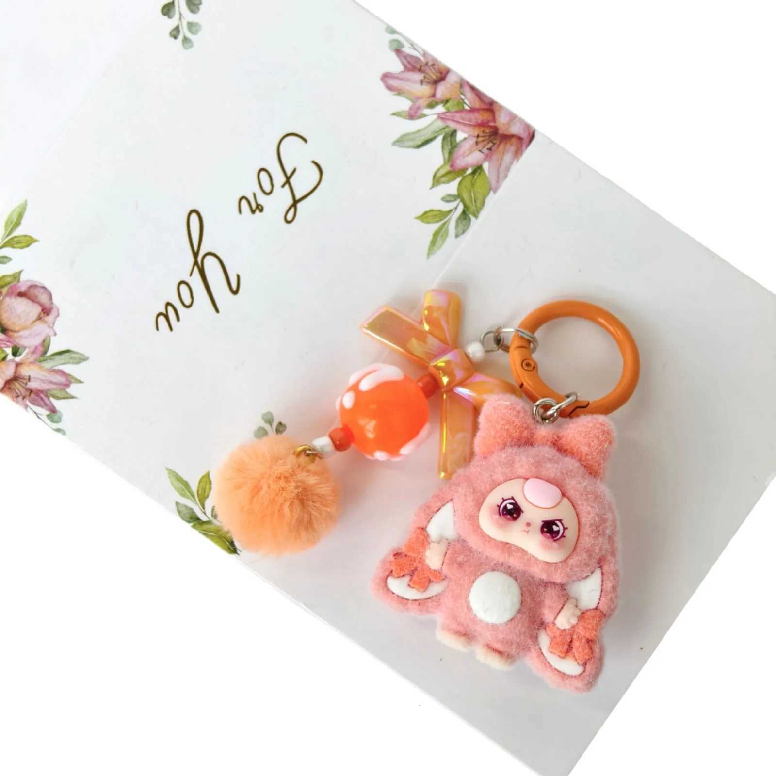 10 pcs mixed Mixed Three Keychain Pendant Flocking Doll Keai Bags Hang Ornaments Student Gifts M251215