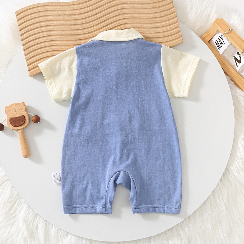 baby Pure cotton Rompers Boys girls designer summer short-sleeved jumpsuit newborn romper