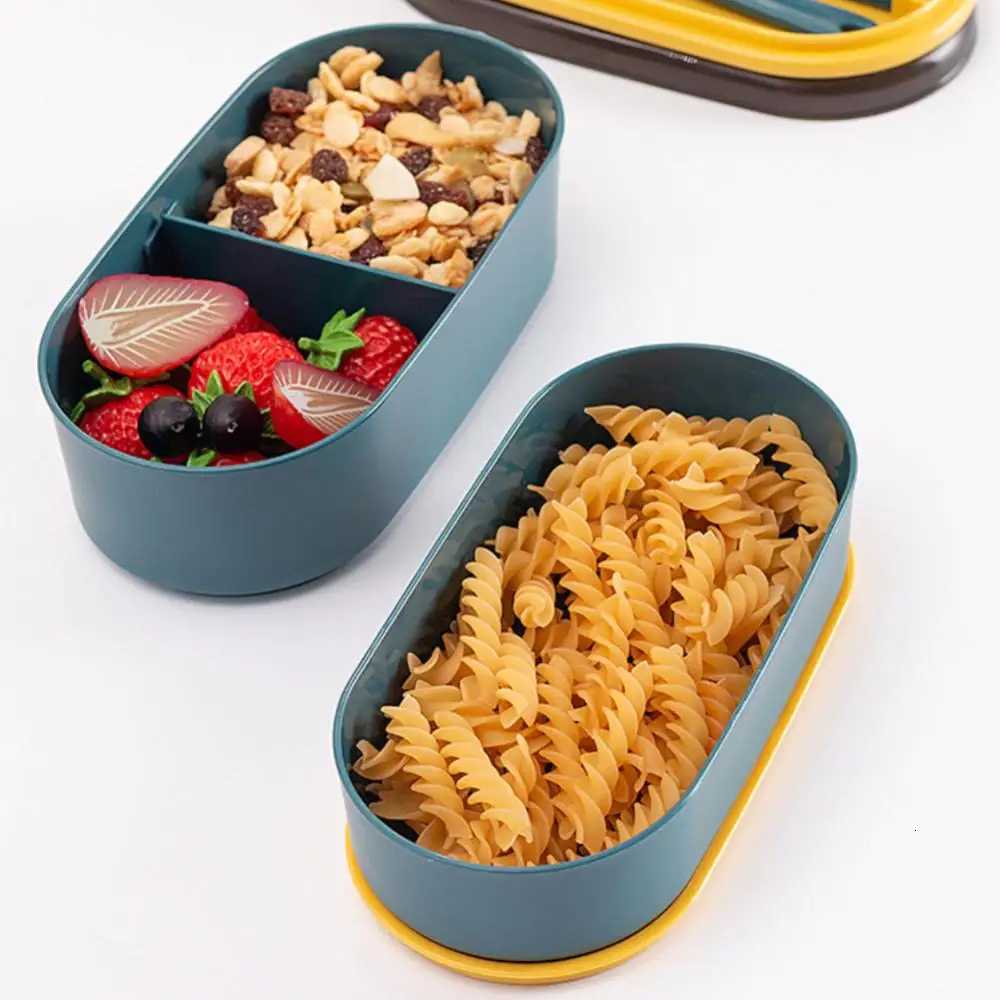 Lunch Box Students Work Double Portable Hermetic Lunch Box Microwave Heating Cpartment Storage Children Bento Box H251213