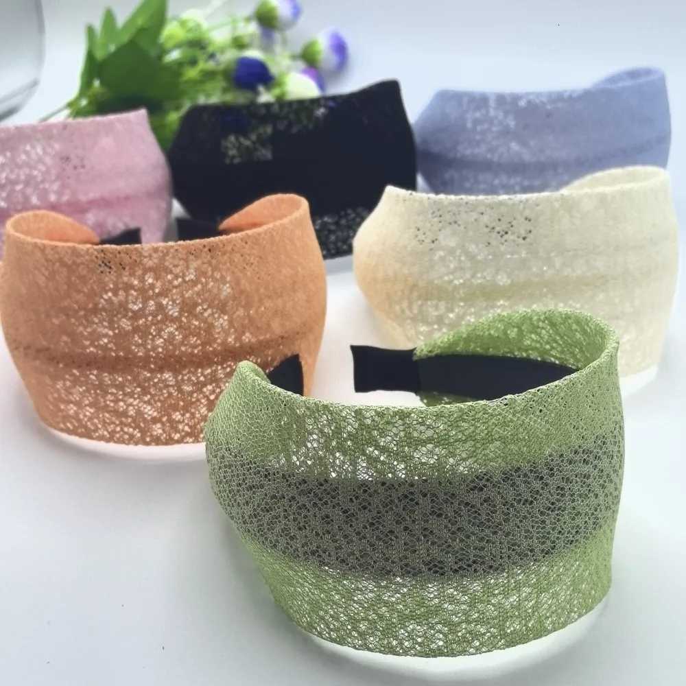 Fashionable Wide Lace Headband Anti-Slip Design Stylish Wide Embroidered Border Womens Knitted Hair Accessories Elegant StyleXJ251215 - view 4