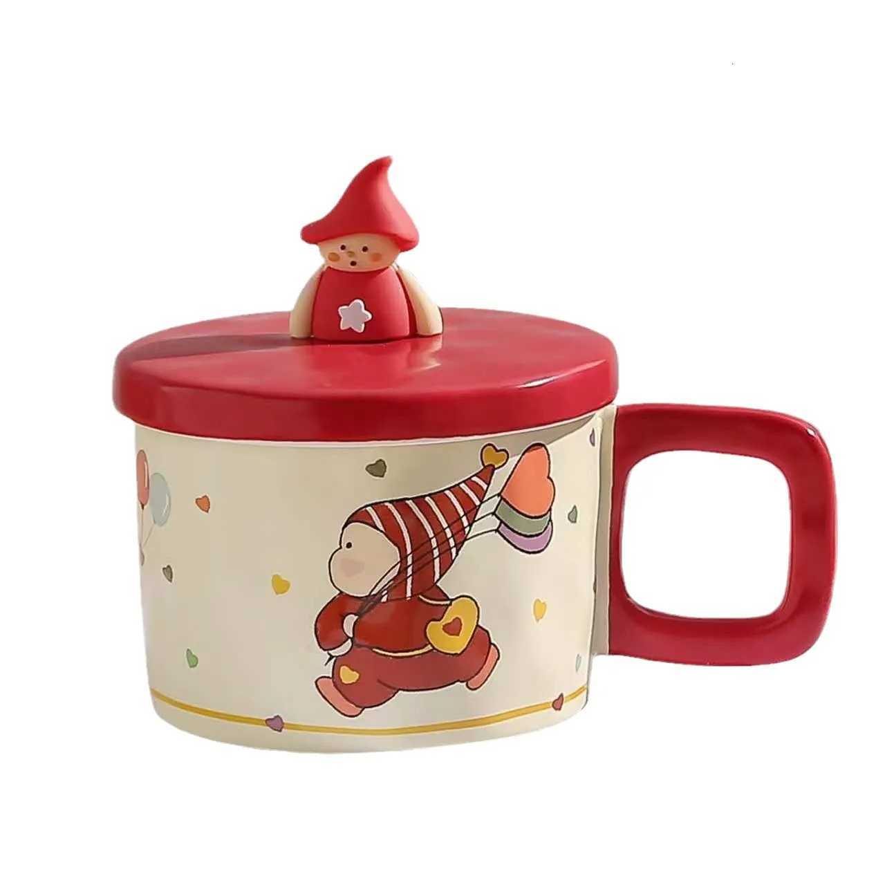 Cute Cartoon Star Ceramic g With Lid - Large Capacity Couple-Friendly Cup High-End Coffee/Water g Perfect Gift H251215