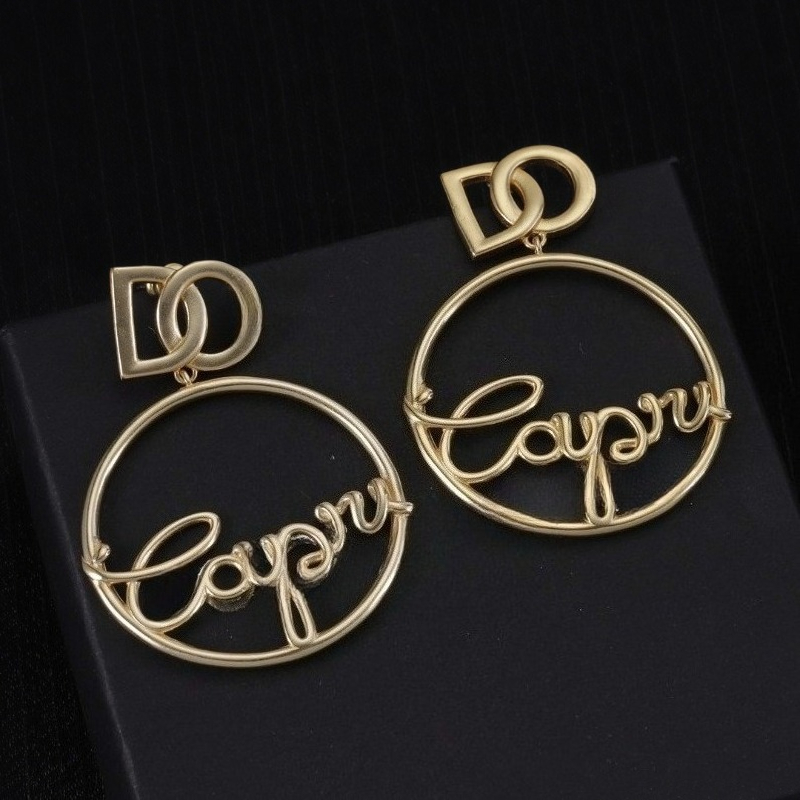 Circle Hoop Earrings Ear Studs Designer Hoop Earrings Luxury Classic Letter Earrings Women Men Earring Brass 18k Gold Earrings Gift