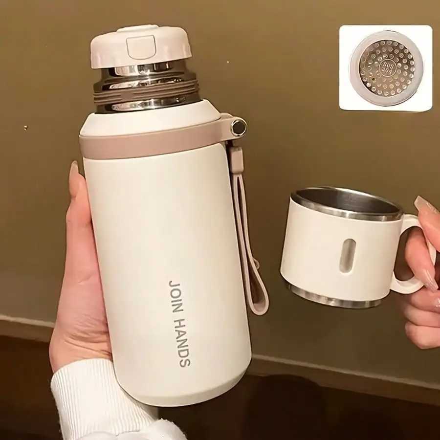 600ml 316 Stainless Steel Vacuum Bottle Dual-Lid Insulated Cup for Travel Home Office Gift H251215