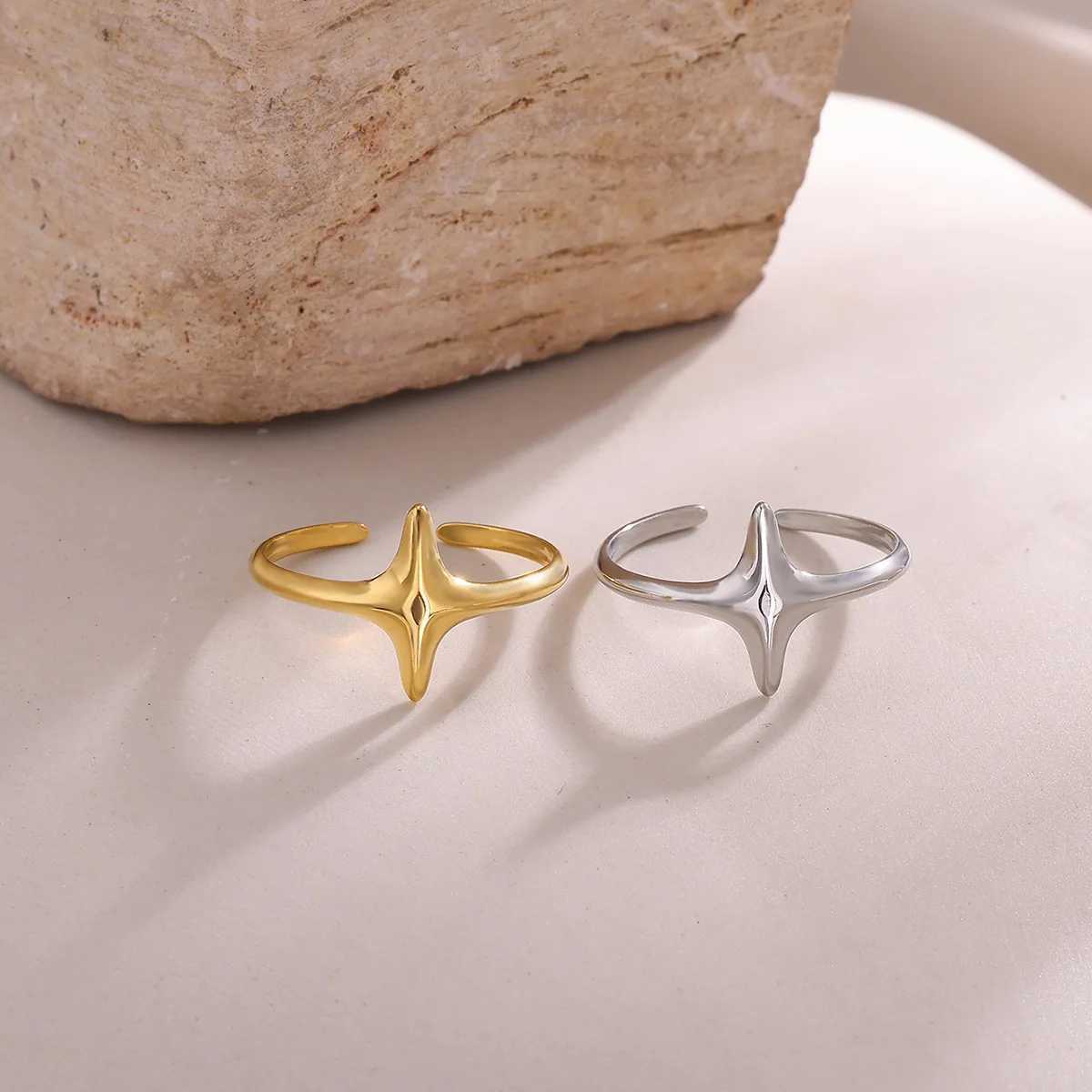 BRO Letter Rings for Women Men Waterproof Stainless Steel Ring Unisex Statement Hip-hop Punk Rock Jewelry Daily Accessory 2025 M251215