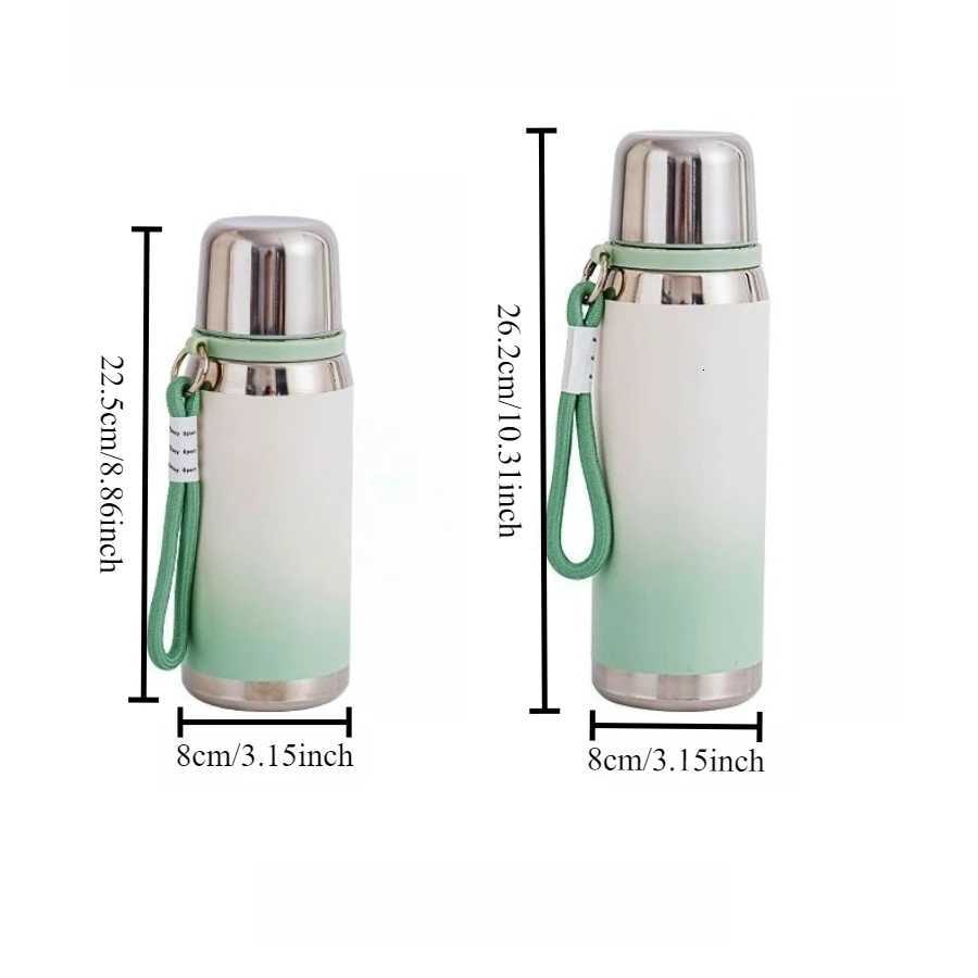 Double-layer stainless steel bullet-shaped insulated cup with high-quty gradient tea water separation portable water bottle H251215