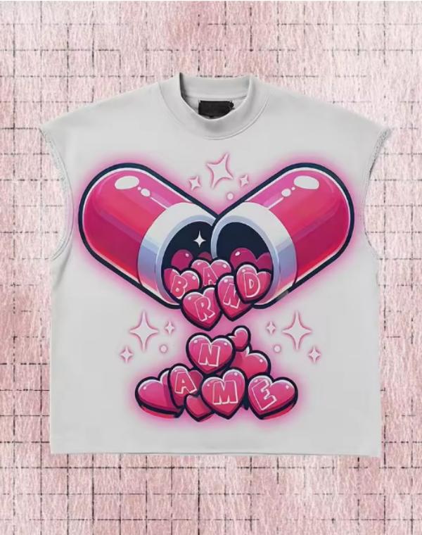 Men's T Shirts Men And Women Personality Trend Garbage Pure Cotton Sleeveless Vest Summer Street Punk Beach Style Casual Daily Basic Top