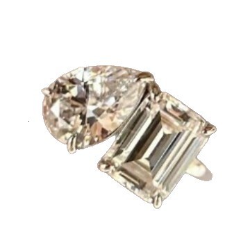 Designer Ring Luxury Jewelry New S925 Silver Premium Carbon Diamond Emerald Cut Rectangular 7 * 10mm Popular Ring Fashionable Noble Temperament Versat