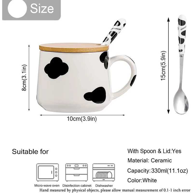 Cute Ceramic Coffee g Tea Cup Hidden 3D Cow With Spoon Lid Stuff Funny Cool Christmas Birthday Novelty Wen Girls Kids Gifts H251215