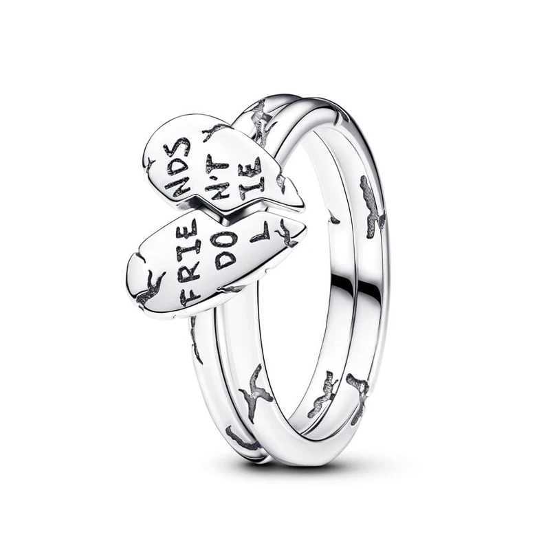 2025 New in Hot Sale 925 Silver Sun Moon and Star Rings Set For Women Luxury DIY Jewelry Rose in Bloom Ring Party Festival Gifts M251215