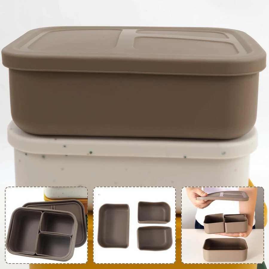 Detachable Lunch Box Portable Bento Box Silicone Dishes For Baby Leakproof Food Container Feedings Set Bowl Tableware Baby Items H251213