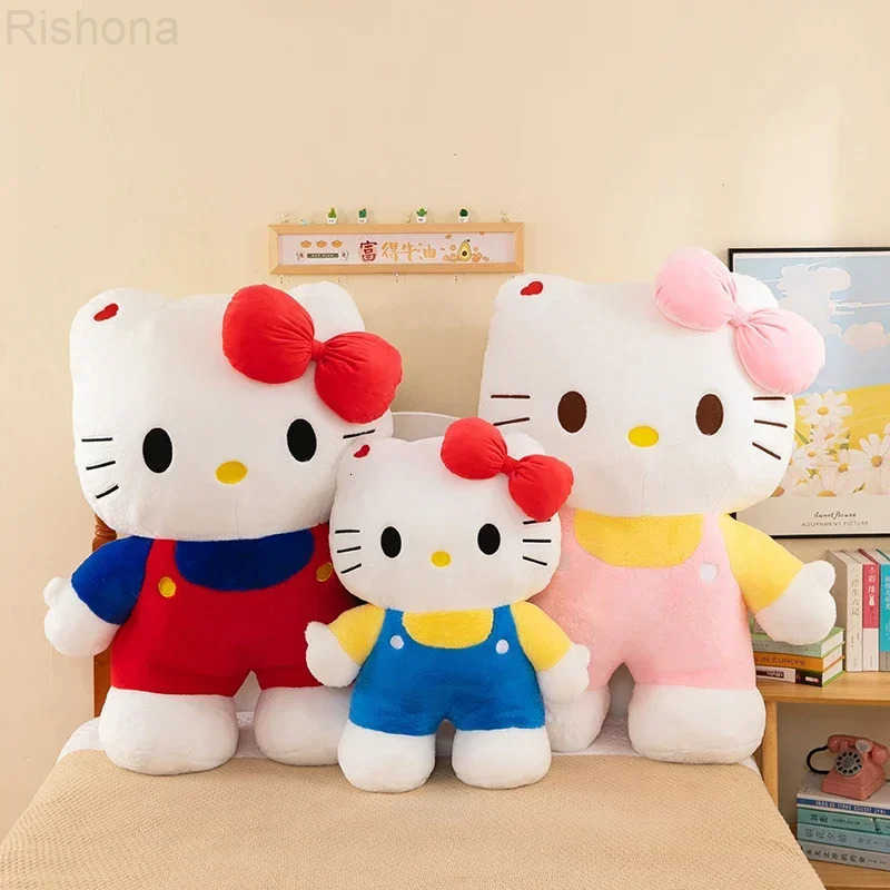 Sanrio New 80cm Oversize Kawaii Hello Kitty Plushie Doll Hello Kitty Pink Stuffed Toys Cute Anime Soft Pillow Kids Birthday Gift H251215