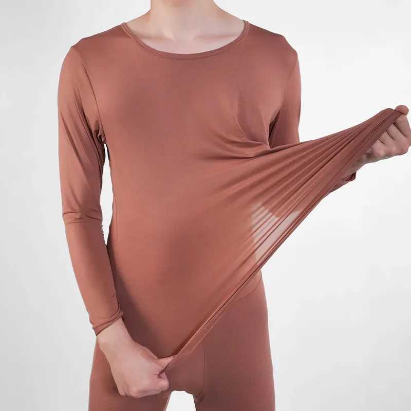 1pc Mens Ultrathin Thermal Underwear Plus Size Constant Temperature Seamless Long Sleeve High elasticity Bottom Tops 40-100kg G2512151