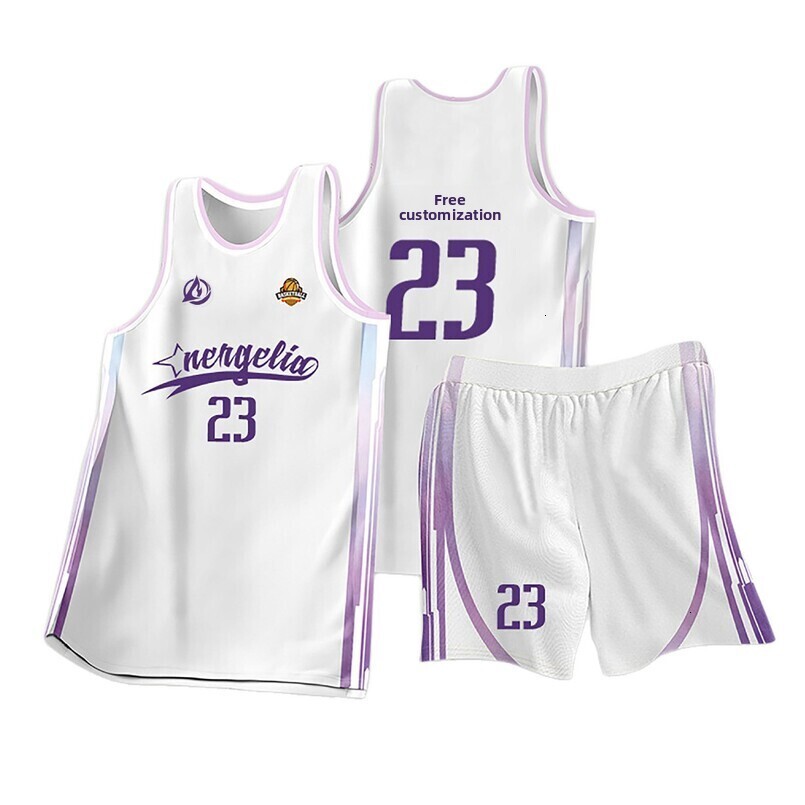 Cross-border Basketball Jersey Set for Boys, Children's Sports Competition Quick-dry Breathable American Style Jersey, College Student Printed Tr