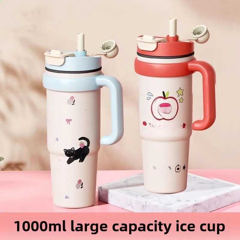 Coffee Mug Female High-Quty Appearance Cup Creative Water Cup Thermos Bottles Stainless Steel Water Bottle H251215
