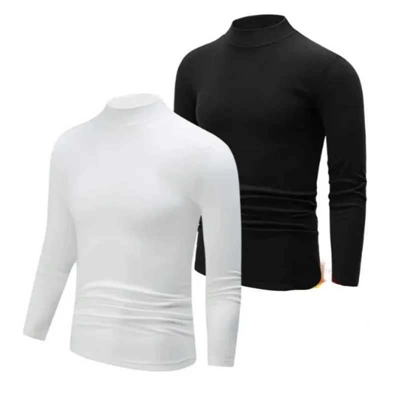 Warm Underwear Top Mens Autumn Winter New Warm Basic Style Autumn Men Tight Fitting High Neck Slim Fit Long Sleeved T-shirt G251215