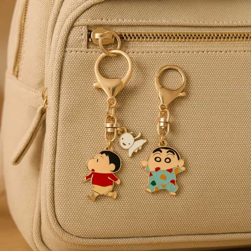Crayon Shin chan Little White Keychain Cute Cartoon Anime Figures Keychain Bag Backpack Pendant Accessory Decoration Toy Gift M251215