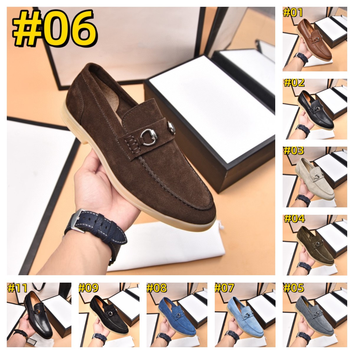 69MODEL Mens Designer Dress Shoes Gradient Color Pointed Toe Shoes Social Shoe Male One Foot Stomp Loafers Black Blue Elegant Party Shoes