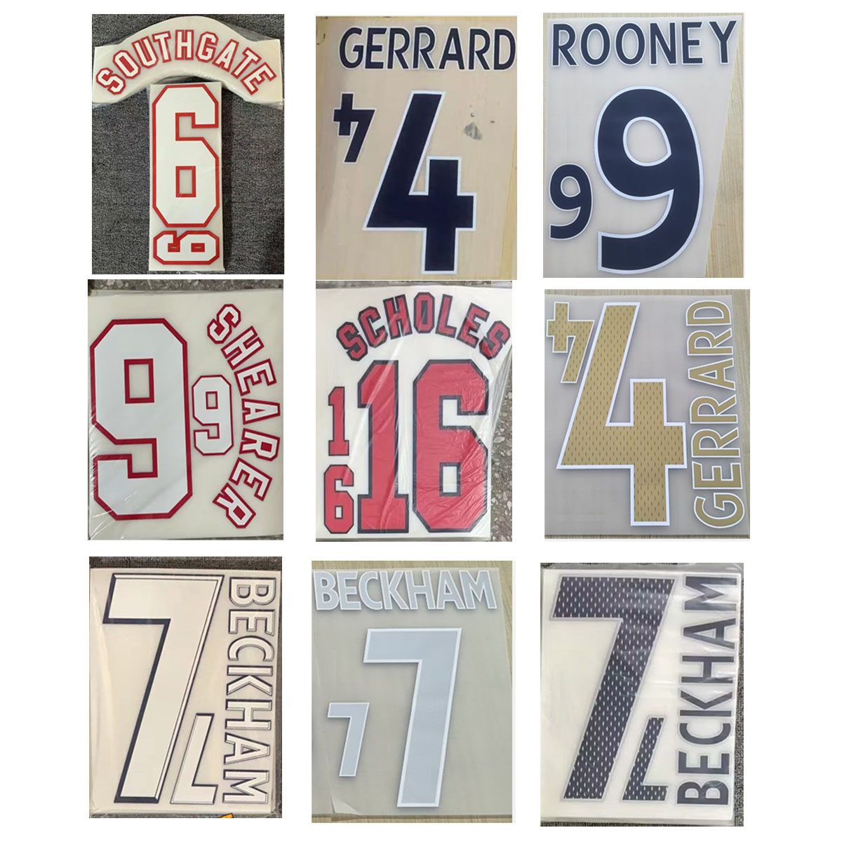 Retro Nameset #8 Lampard #14 Chiesa Heat Transfer Soccer Patch Badge