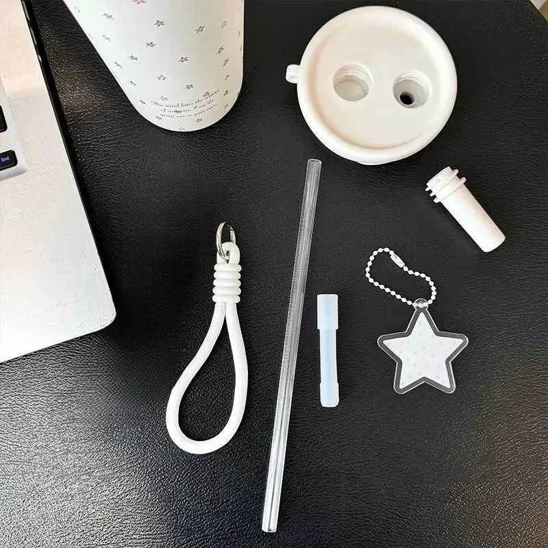 Original Star Stainless Steel Straw Water Bottle For Girls Large Capacity Sports Insulated Tumbler Camping Coffee Thermal Bottle H251215