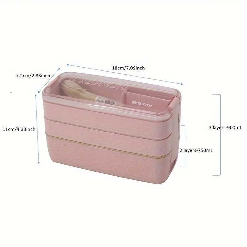 Portable Bento Box 3-layers Lunch Box Food Storage Tableware Outdoor He Kitchen Accessories For Adts Kids H251213