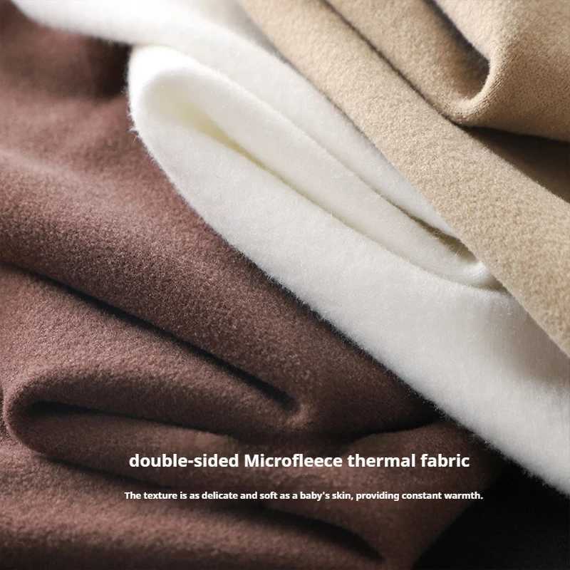 DUKEEN 350g Heavyweight Microfleece Thermal Mens Base Layer Autumn Winter Solid Color Basic Warm Long Sleeve Undershirt G251215