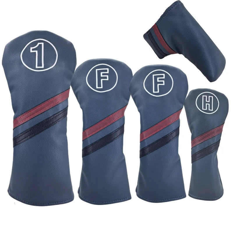 Golf Club 1 3 5 Wood Head covers Driver Fairway Woods Cover PU Leather Putter Headcover 251211