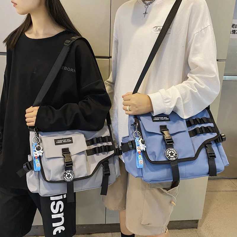 Canvas Crossbody Bags for Women 2023 Nylon Men Postman Student Shoulder Messenger Bag Large Satchel Fashion Bookbag Big HandbagsT251215