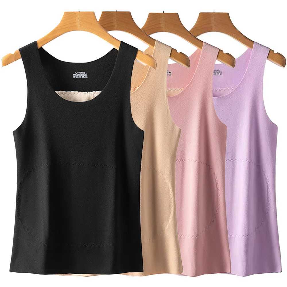 Womens Thermal Underwear Heat Insulation Tank Top Base Vest Thickening Seamless Fitness Shirt Autumn Winter Sleeveless Warm Top G251215