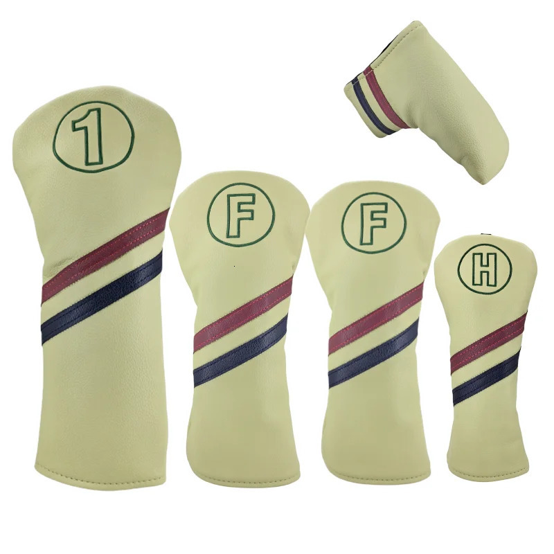 Golf Club 1 3 5 Wood Head covers Driver Fairway Woods Cover PU Leather Putter Headcover 251211