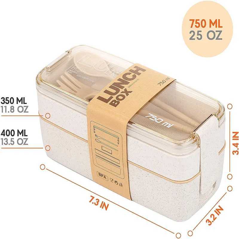 Kids Bento Box Leakproof Lunch Containers Cute Lunch Boxes for Kids Chopsticks Dishwasher Microwave Safe Lunch Food Container H251213