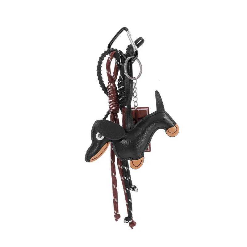 Braided Rope Bag Pendant Keychain Pendant Fashion Style Leather Dachshund Pendant Suitable For Phone Bag Accessories M251215