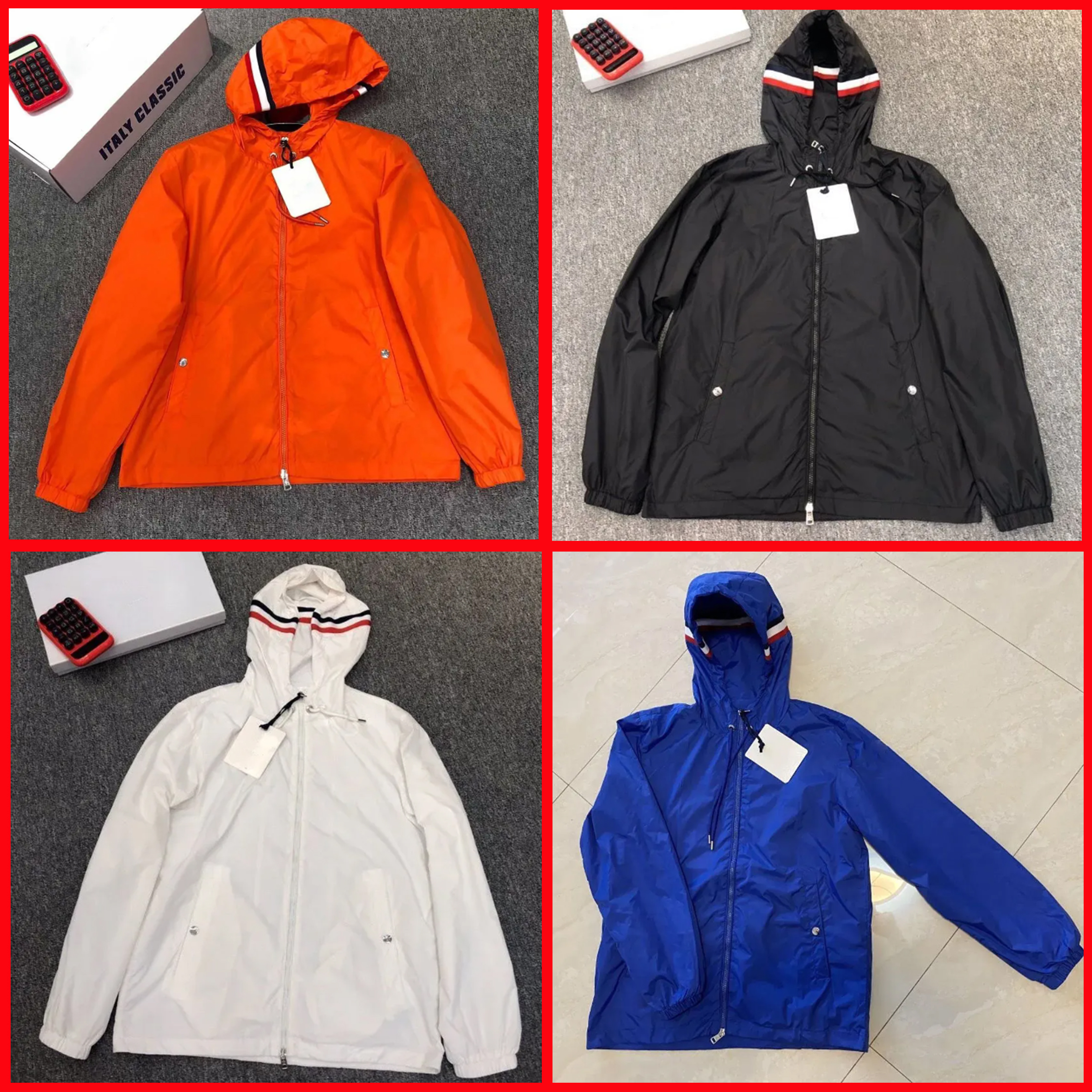 Mens Designer Jacket Spring Autumn Windbreaker Have NFC Scan Jacket Zipper Colorful Fashion Hooded Mens Raincoat Outerwear high quality size S-3XL