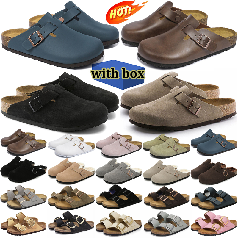 free shipping designer slippers men women birk sandal clogs suede leather mules mens stylish slides outdoor comfortable sandals