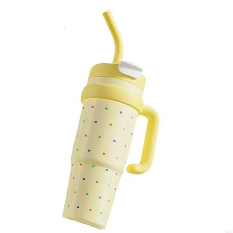 Insulated Cup With Large Drinking Straw 12H Heat Retention Dishwasher Safe Design Perfect For Hiking Commuting 0XXB H251215