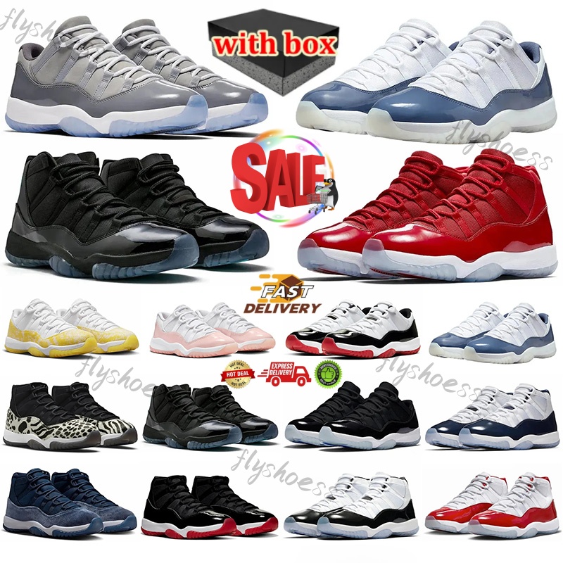 11 Basketball Shoes Men With Box Women Cherry 11s Concord Bred Cool Grey Heiress Midnight Navy Gum Space Jam Gamma Blue Rose Gole UNC Trainers Sport Sneakers TOP
