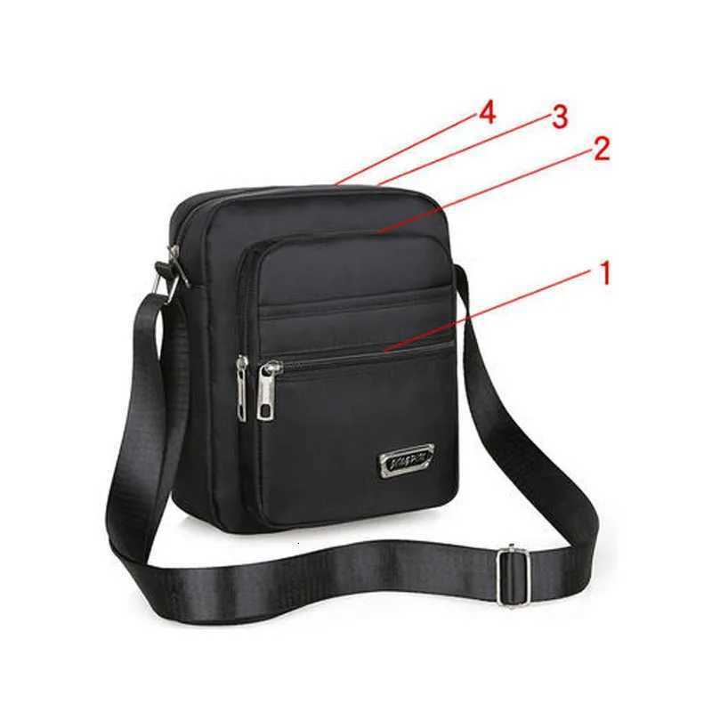 2025 Men Nylon Shoulder Bag Messenger Bag Casual Nylon Zipper Pocket Handbag Fashion Tote Travel Male Crossbody Bags NewT251215