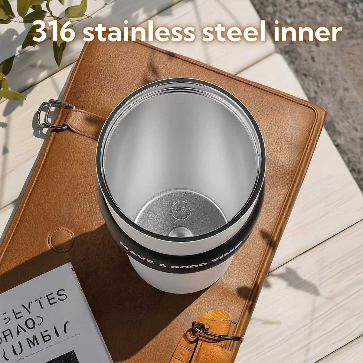 24oz Large Capacity Portable Car Cup Stainless Steel Thermos Cup with Straw Handle Travel Sports Water Bottle Vacuum Flask H251215