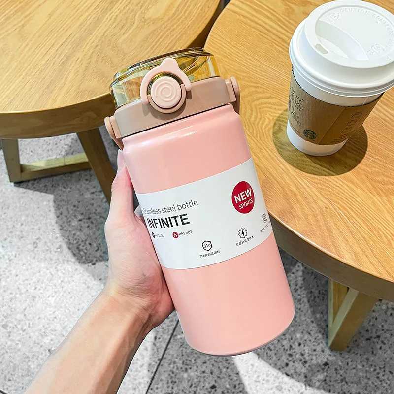 Relaxed and elegant large-capacity insulated cup sports and outdoor use simple and portable hand-held travel water cup as a gift H251215
