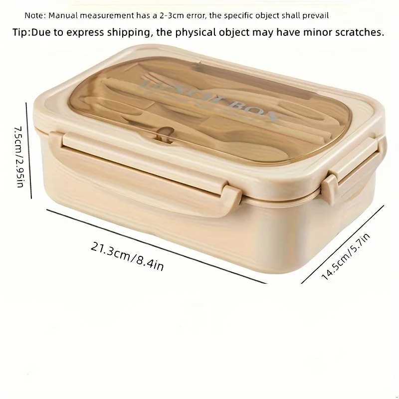 1PC Microwaveable Divided Lunch Box - Leak-proof Meal Prep Container for Off School H251213