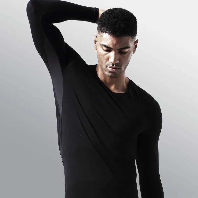 Mens thin modal long Johns basic low-neck V-neck form-fitting single-piece base layer thermal underwear and top G251215
