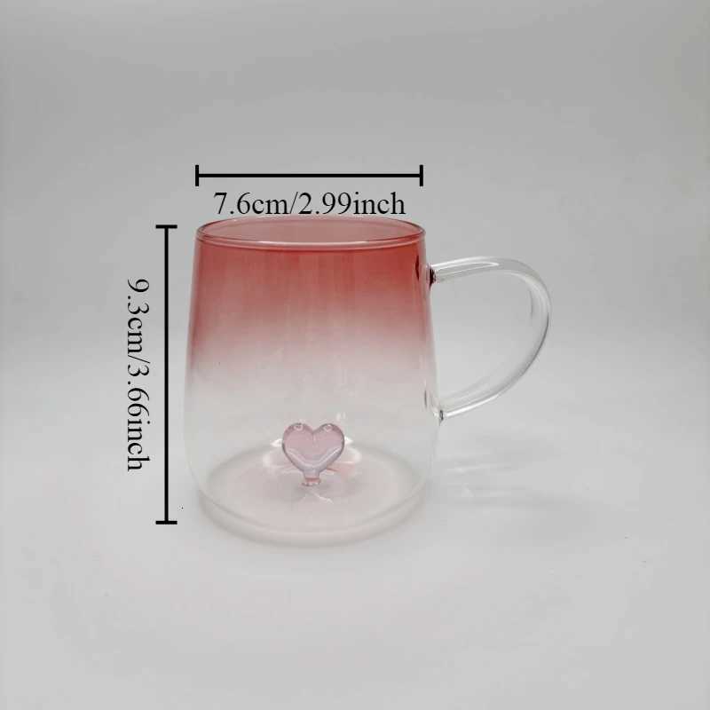 Vntines Day Limited Gradient Color Cup Heat-resistant and Explosion-proof High Couples High Beauty Creative Cup 400ml H251215