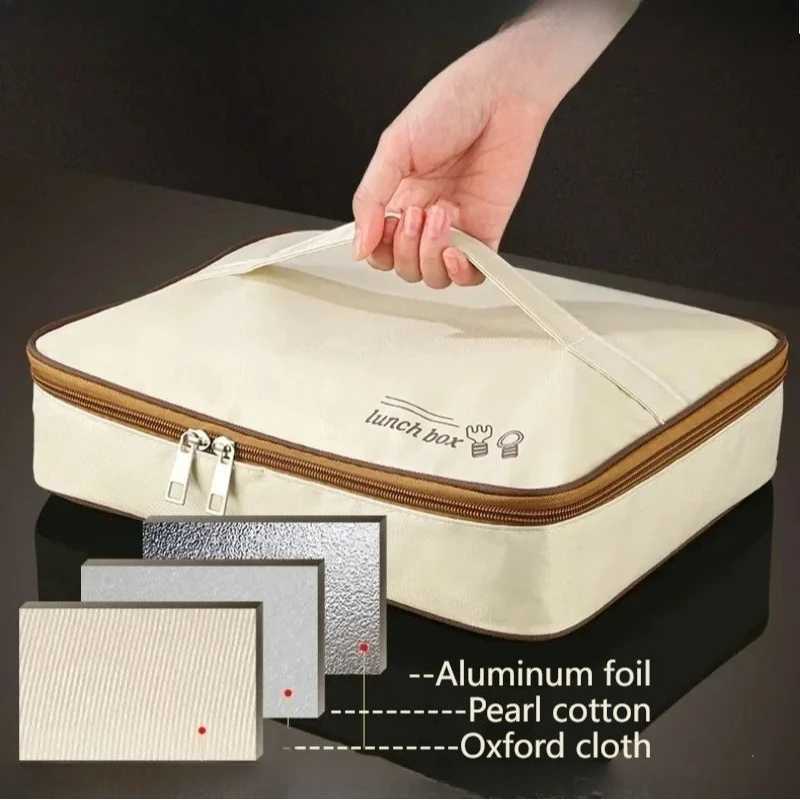 304 Stainless Steel Insated Lunch Box with Bag Off Worker Sed Portable Bento Box Set Student Kids Food Storage Container H251213