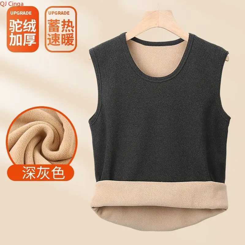 Winter Mens Red Sleeveless Back Vest Stylish and Warm Base Layer Top Asian Sizes Thermal Underwear Tops M-5XL G251215